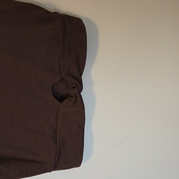 NWT Aerie Offline Chocolate Brown Tie Front Crop Tank Athletic Top Size XXL - Picture 3 of 9